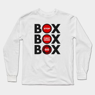 "Box Box Box" F1 Pitstop Lollipop Design Long Sleeve T-Shirt